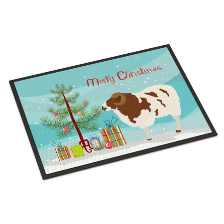 Carolines Treasures Jacob Sheep Christmas Indoor or Outdoor Mat, 18 x 27 in. BB9342MAT